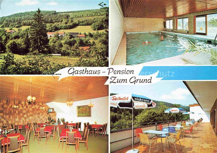 Reisenbach Mudau Neckar-Odenwald-Kreis BW Gasthaus Pension Zum Grund Hallenbad G