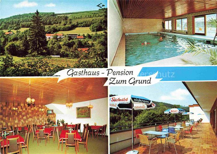 Reisenbach Mudau Neckar-Odenwald-Kreis BW Gasthaus Pension Zum Grund Gastraum Te