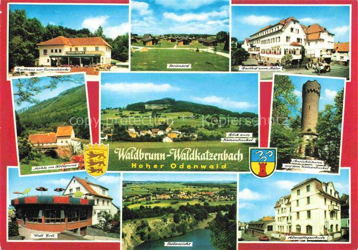 Waldkatzenbach Waldbrunn Gasthaus Turmschaenke Muehle im Hoellgrund Cafe Erli Fe