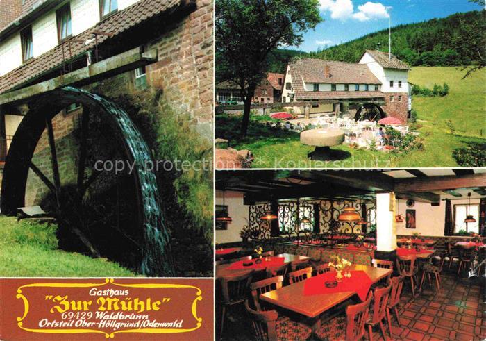 Oberhoellgrund Waldbrunn Gasthaus Zur Muehle Terrasse Gastraum