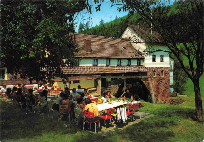Oberhoellgrund Waldbrunn Gaststaette Zur Muehle Gartenwirtschaft