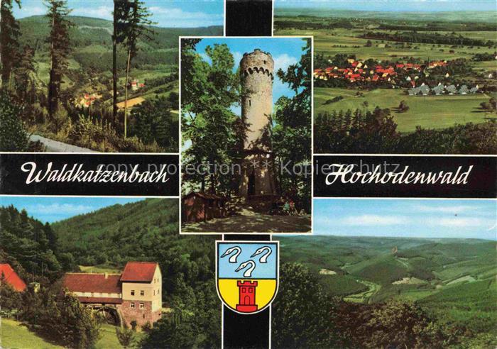 Waldkatzenbach Panorama Gaststaette zur Muehle Katzenbuckelturm
