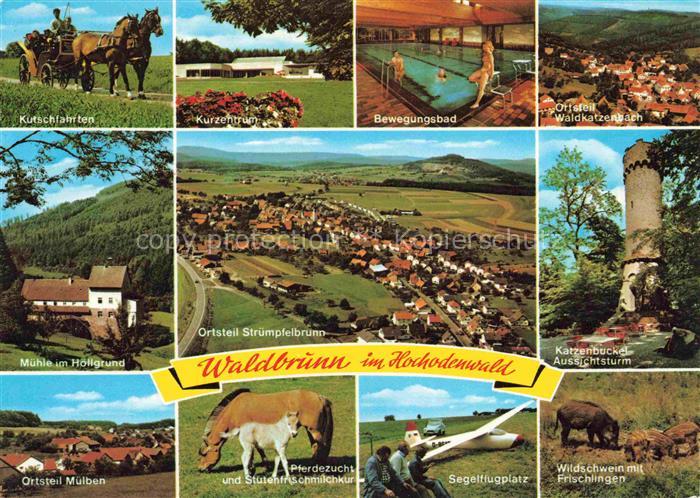Waldbrunn Odenwald BW Kutschfahrten Kurzentrum Bewegungbad Waldkatzenbach Muehle