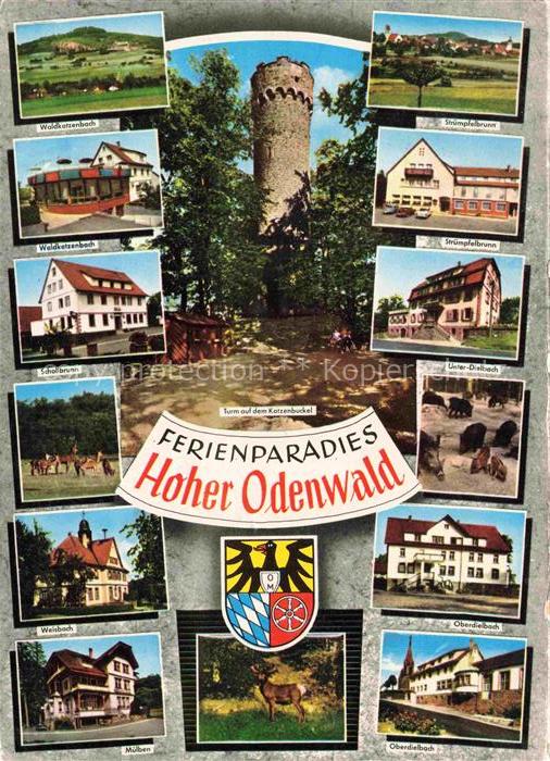 Waldkatzenbach Waldbrunn Schollbrunn Weisbach Muelben Struempfelbrunn Oberdielba