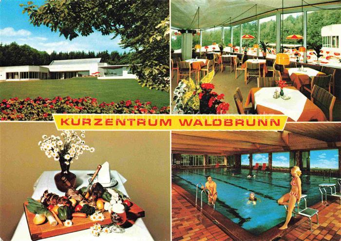 Waldbrunn Odenwald BW Kurzentrum Speiseraum Fruehstuecksplatte Hallenbad