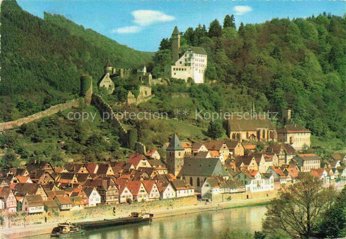 Hirschhorn Neckar Hessen Schloss Hotel Burg Hirschhorn und Neckarpartie