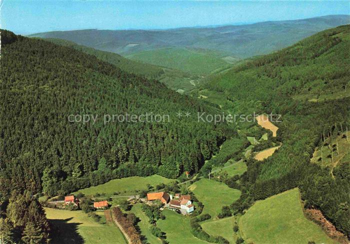 Struempfelbrunn Waldbrunn Muehle im oberen Hoellgrund Fliegeraufnahme