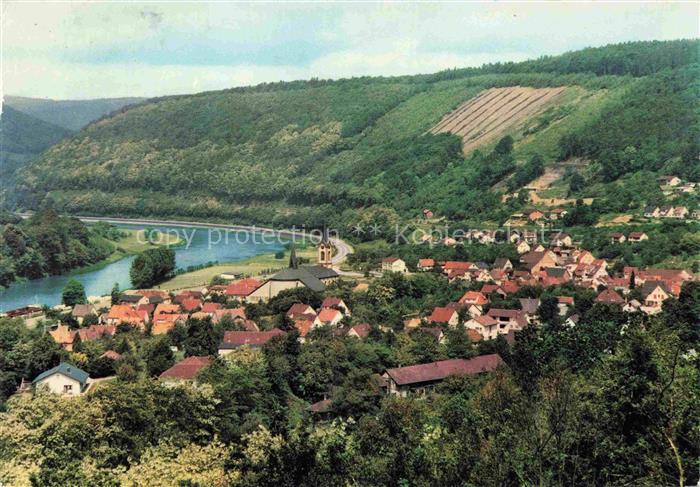 Neckargerach Fliegeraufnahme Neckarpartie