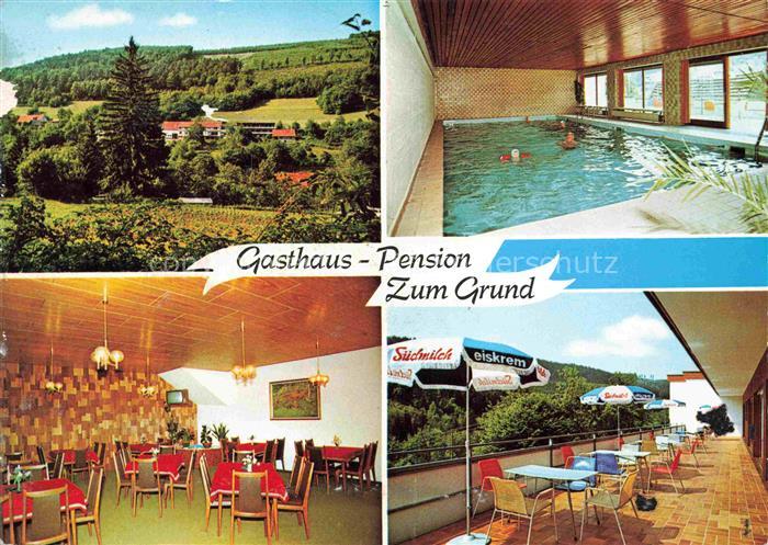 Reisenbach Mudau Neckar-Odenwald-Kreis BW Panorama Gasthaus Pension zum Grund Ha