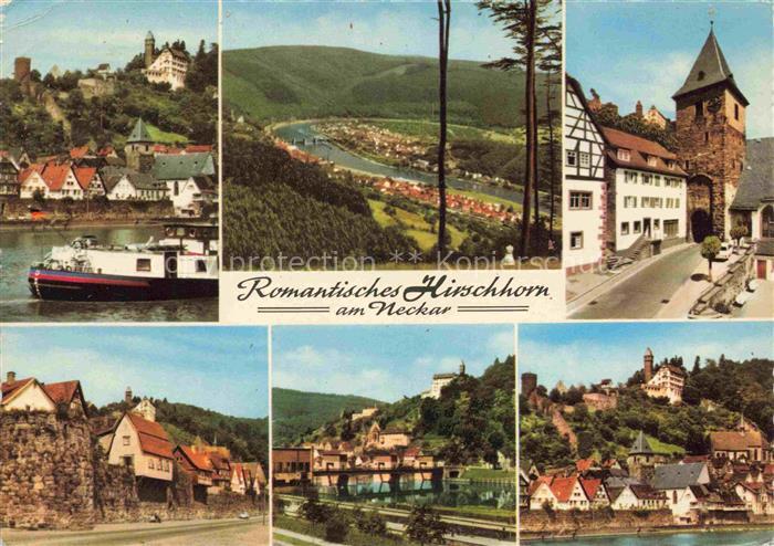 Hirschhorn Neckar Hessen Schloss Neckarpartien Mitteltor Teilansichten