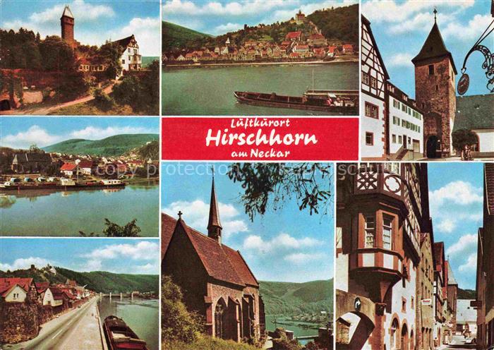 Hirschhorn Neckar Hessen Burg Neckarpartien Kirche Mitteltor Gasse