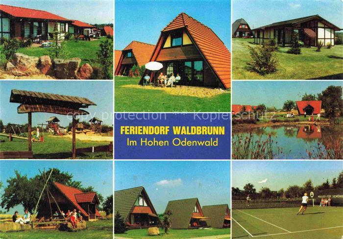 Waldbrunn Odenwald BW Feriendorf Waldbrunn Teilansichten Tennisplatz