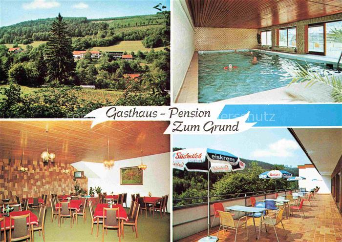 Reisenbach Mudau Neckar-Odenwald-Kreis BW Gasthaus Zum Grund Hallenbad Gastraum