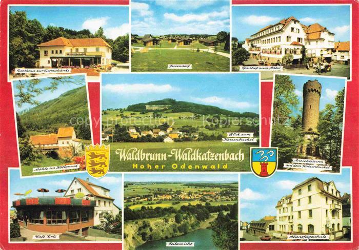 Waldkatzenbach Waldbrunn Gasthaus Turmschaenke Muehle im Hoellgrund Cafe Erli Fe