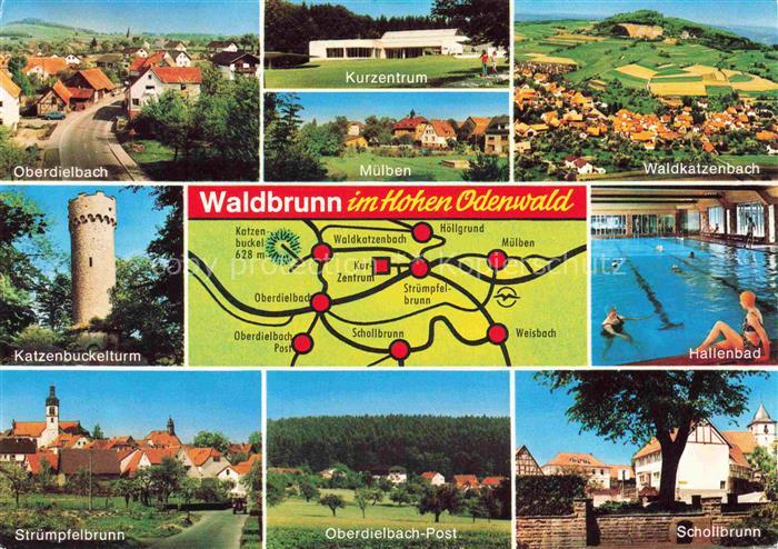 Oberdielbach Waldbrunn Odenwald BW Kurzentrum Muelben Waldkatzenbach Katzenbucke