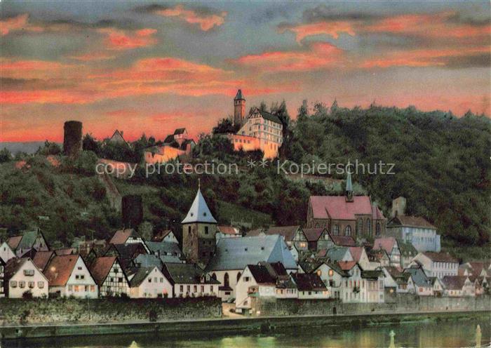 Hirschhorn Neckar Hessen Neckarpartie Burg Hirschhorn