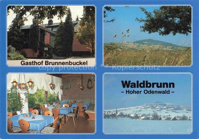 Waldbrunn Odenwald BW Gasthof Brunnenbuckel Gastraum Panorama