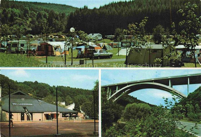 Houffalize Belgie Camping du Viaduc Centre d'animation Viaduc sur l'Ourthe orien