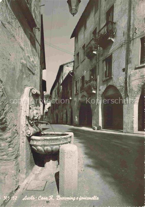 Asolo Treviso Veneto IT Browning Haus und Brunnen