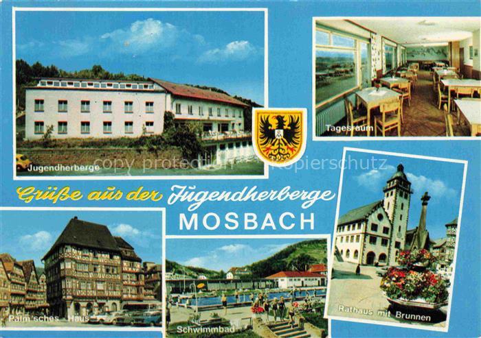Mosbach Baden Neckar-Odenwald-Kreis BW Jugendherberge Tagesraum Schwimmbad Brunn