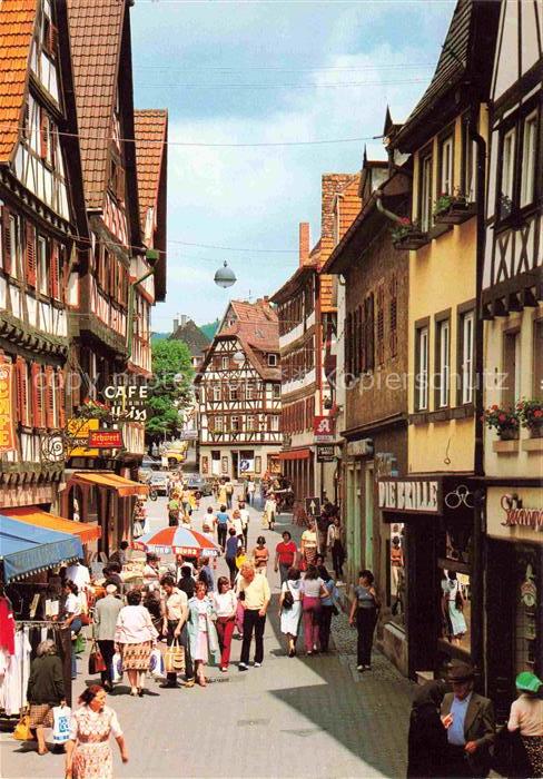 Mosbach Baden Neckar-Odenwald-Kreis BW Hauptstrasse Fachwerkhaeuser