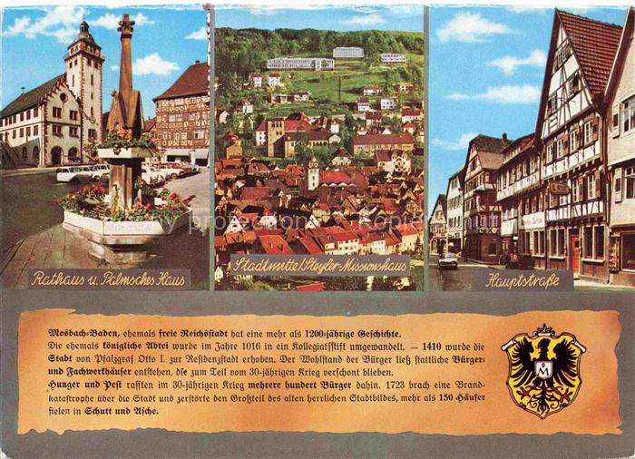 Mosbach Baden Neckar-Odenwald-Kreis BW Rathaus Palmsches Haus Stadtmitte Hauptst