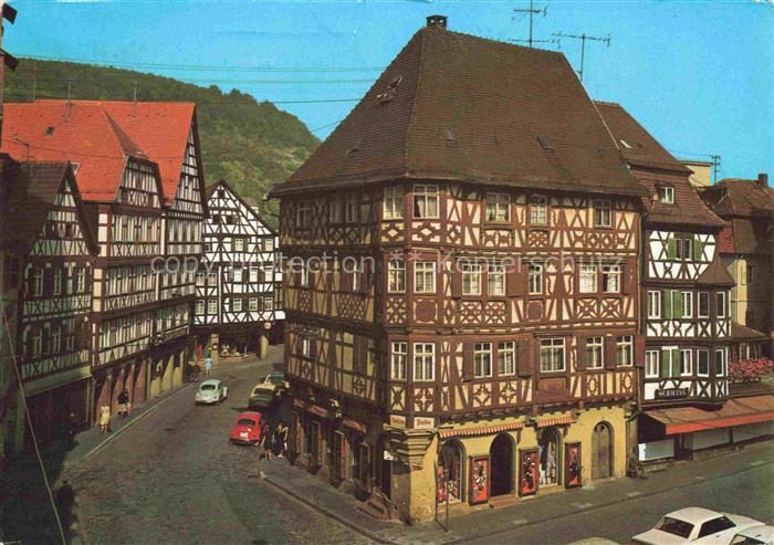 Mosbach Baden Neckar-Odenwald-Kreis BW Rathaus Palmsches Haus und Haeuser Kapfer