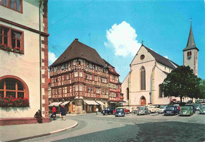 Mosbach Baden Neckar-Odenwald-Kreis BW Marktplatz Kirche