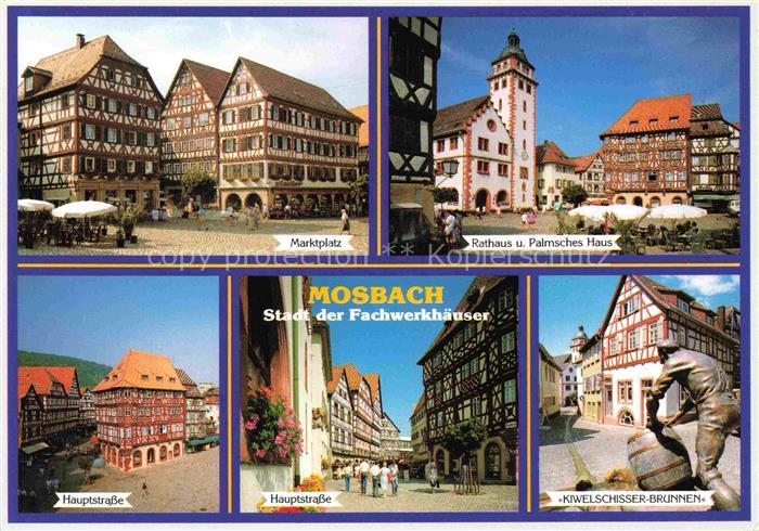 Mosbach Baden Neckar-Odenwald-Kreis BW Palmsches Haus Marktplatz Rathaus Hauptst