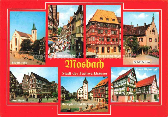 Mosbach Baden Neckar-Odenwald-Kreis BW Stadtkirche Hauptstrasse Palmsches Haus S