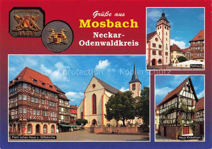 Mosbach Baden Neckar-Odenwald-Kreis BW Stadtkirche Palmsches Haus Marktplatz Rat