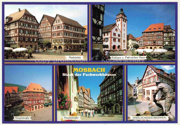 Mosbach Baden Neckar-Odenwald-Kreis BW Stadtkirche Hauptstrasse Palmsches Haus S