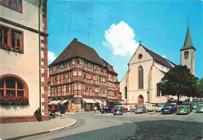 Mosbach Baden Neckar-Odenwald-Kreis BW Marktplatz Kirche
