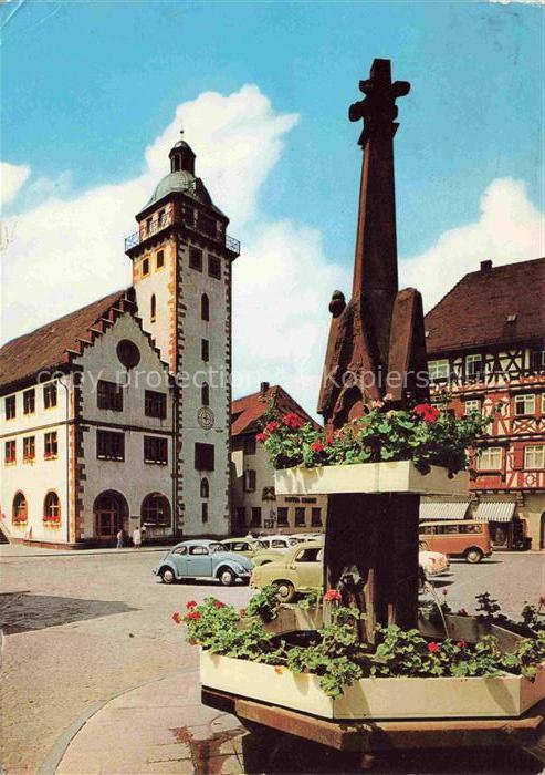 Mosbach Baden Neckar-Odenwald-Kreis BW Rathaus Brunnen