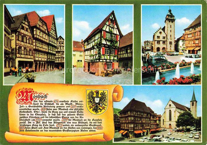 Mosbach Baden Neckar-Odenwald-Kreis BW Hauptstrasse Haus Kickelhain Rathaus Mark