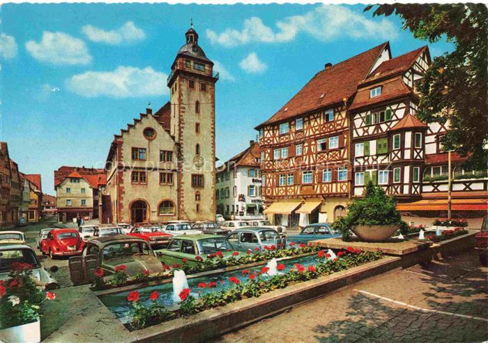 Mosbach Baden Neckar-Odenwald-Kreis BW Rathaus Marktplatz