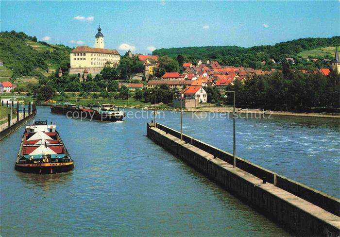 Gundelsheim Neckar Deutschordenstadt am Neckar Blick auf Schloss Horneck Binnen