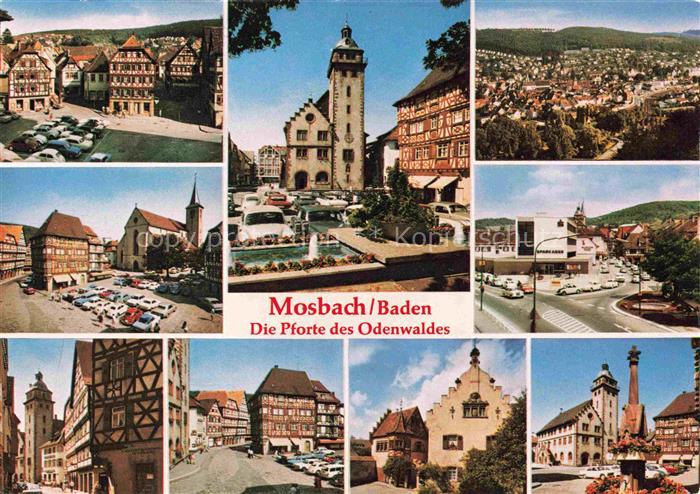 Mosbach Baden Neckar-Odenwald-Kreis BW Panorama Pforte des Odenwaldes Motive Sta