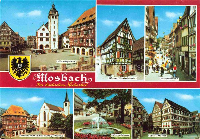 Mosbach Baden Neckar-Odenwald-Kreis BW Marktplatz Haus Kickelhahn Hauptstrasse P