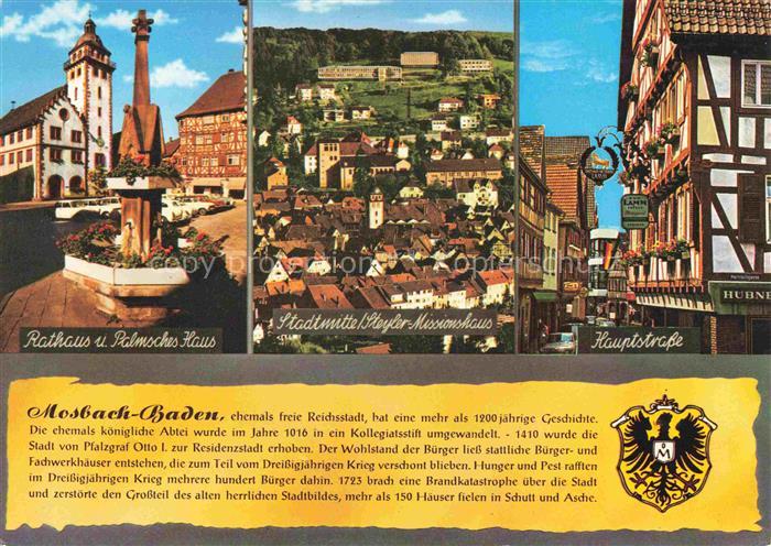 Mosbach Baden Neckar-Odenwald-Kreis BW Rathaus Palmsches Haus Stadtmitte Hauptst