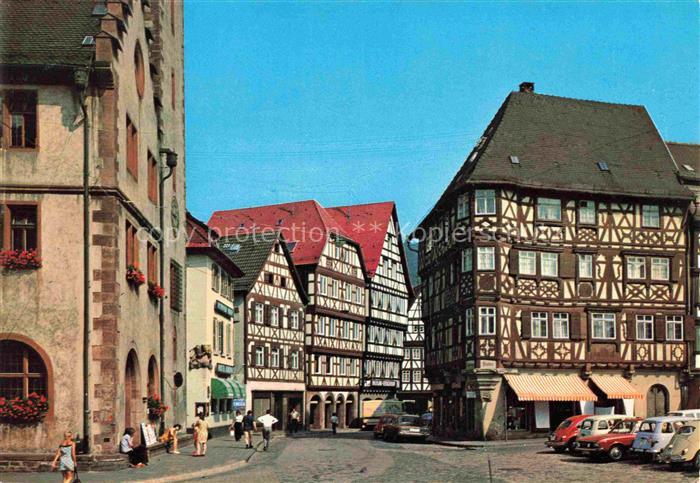 Mosbach Baden Neckar-Odenwald-Kreis BW Marktplatz Altstadt Fachwerkhaeuser