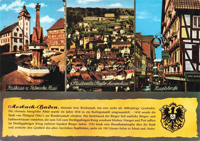 Mosbach Baden Neckar-Odenwald-Kreis BW Rathaus Palmsches Haus Brunnen Fachwerkha