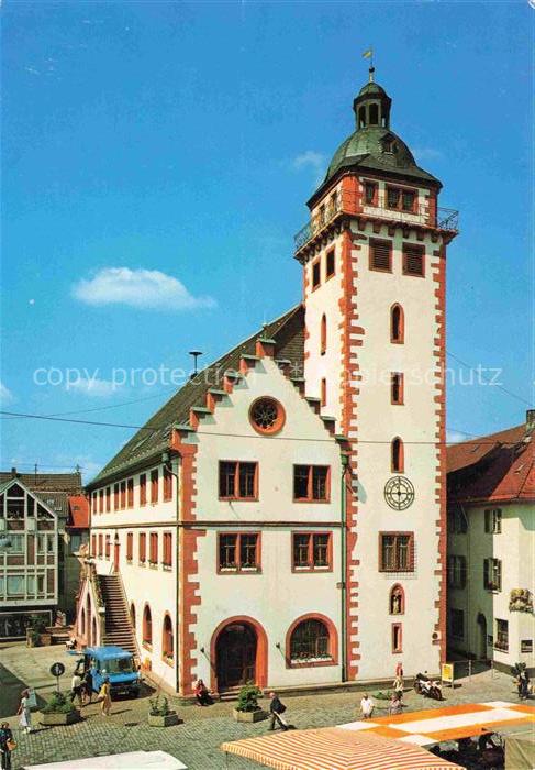 Mosbach Baden Neckar-Odenwald-Kreis BW Stadt der Fachwerkhaeuser Rathaus am Mark
