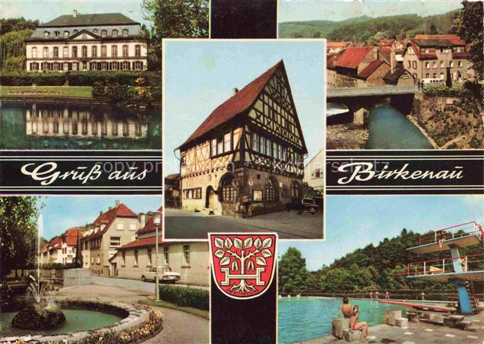 Birkenau Odenwald Schloss Fachwerkhaus Bruecke Brunnen Freibad