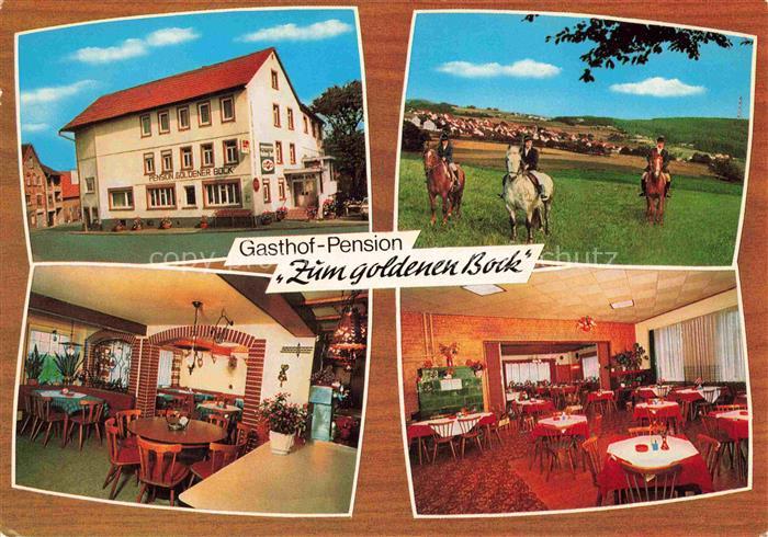 Abtsteinach Hessen Gasthof Pension Zum goldenen Bock Gastraum Ausritte