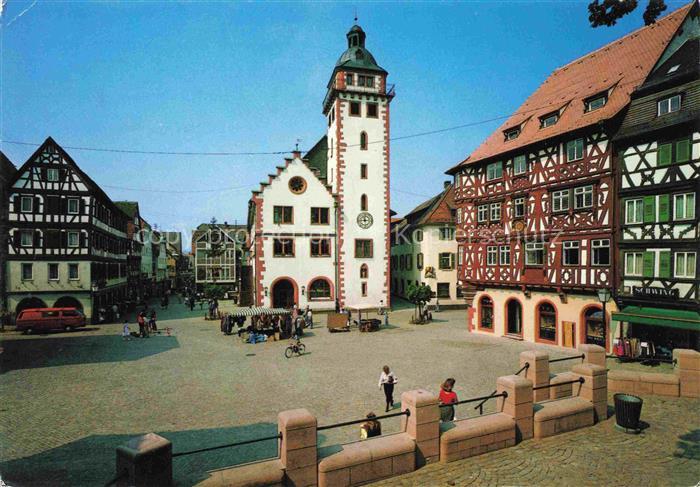 Mosbach Baden Neckar-Odenwald-Kreis BW Stadt der Fachwerkhaeuser Marktplatz Rata