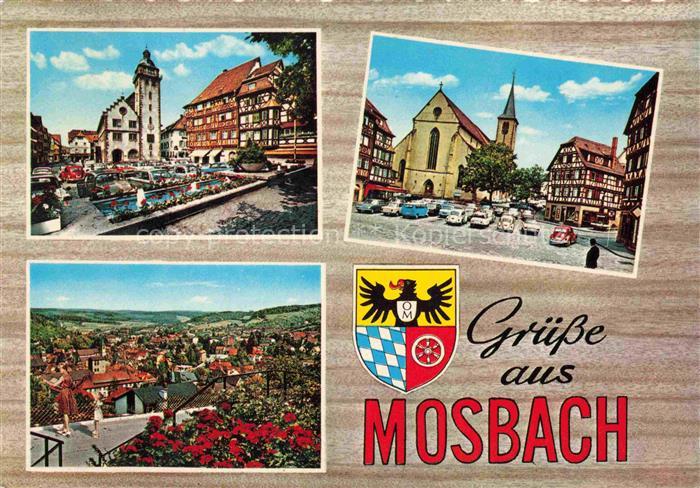 Mosbach Baden Neckar-Odenwald-Kreis BW Stadt der Fachwerkhaeuser Marktplatz Rath
