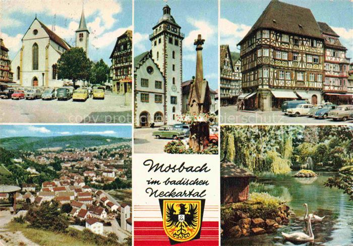 Mosbach Baden Neckar-Odenwald-Kreis BW Stadt der Fachwerkhaeuser Kirche Marktpla