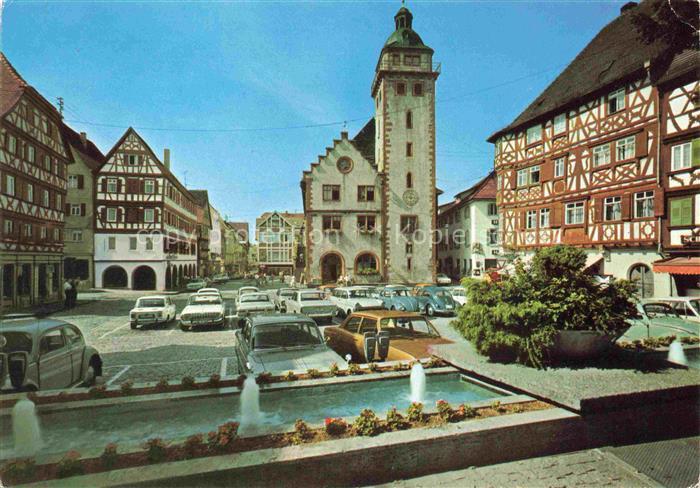 Mosbach Baden Neckar-Odenwald-Kreis BW Marktplatz Rathaus Palmsches Haus Fachwer