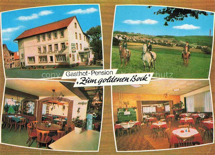 Abtsteinach Hessen Gasthof Pension Zum goldenen Bock Gastraeume Ausritt